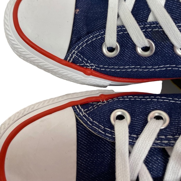 Converse Chuck Taylor All Star Denim Love Low Top Sneaker Red Heart - Picture 9 of 13